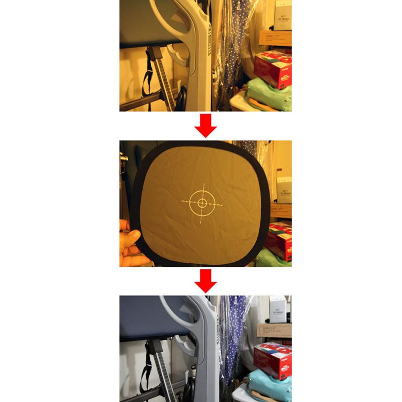 Foldbar grå kort reflektor hvidbalance dobbelt ansigts fokuseringsbræt bærbart 30cm 18%  fokusbræt med bæretaske