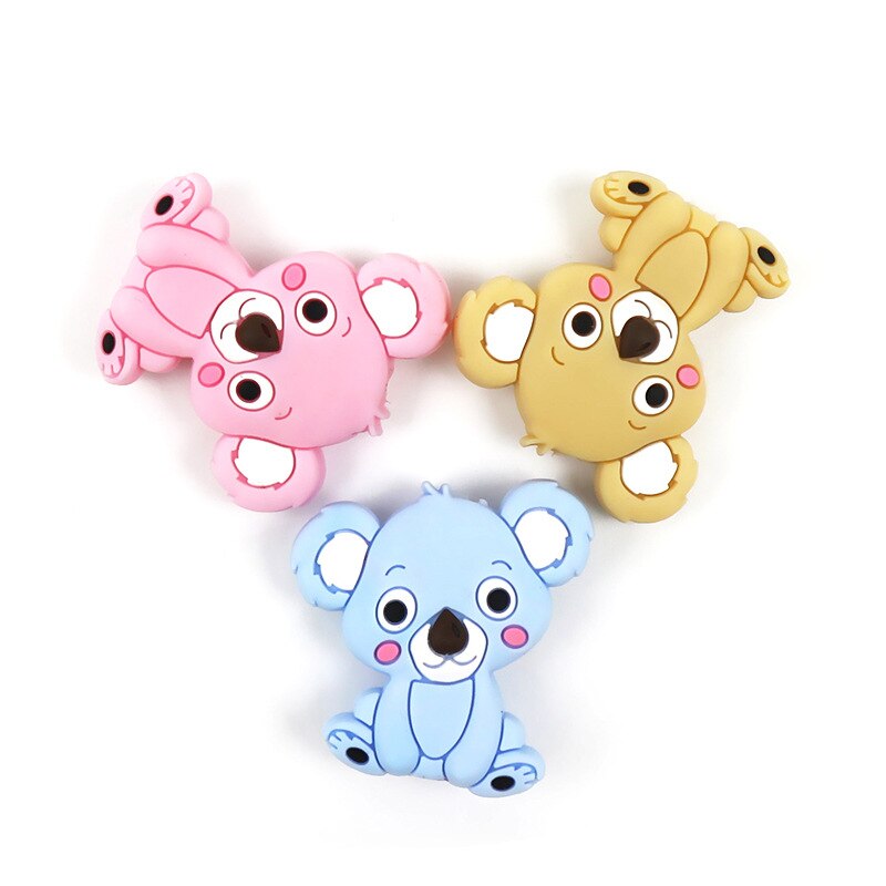 1 pc Food Grade Siliconen Bijtringen Peuter Bijtring Stok 6 Kleuren Leuke Chew Charms Dental Care Baby Care
