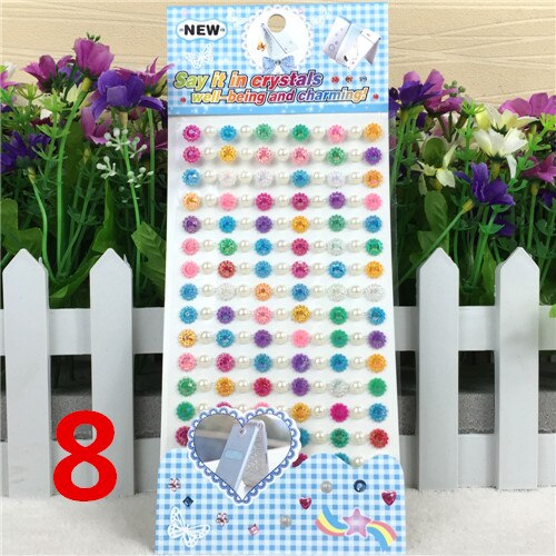 Many Styles Mixed Color Acrylic Rhinestone Crystal Decoration Stickers 3D Baby Kids boys girls DIY Cute Children toys Stickers