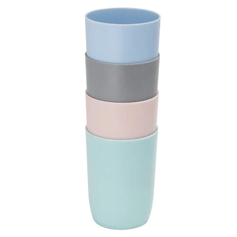 Plastic Multifunctionele Cup Herbruikbare Drinken Beker Onbreekbaar Vaatwasmachinebestendig Drink Cup Tandenborstel Cup Set Van 4 Kleuren