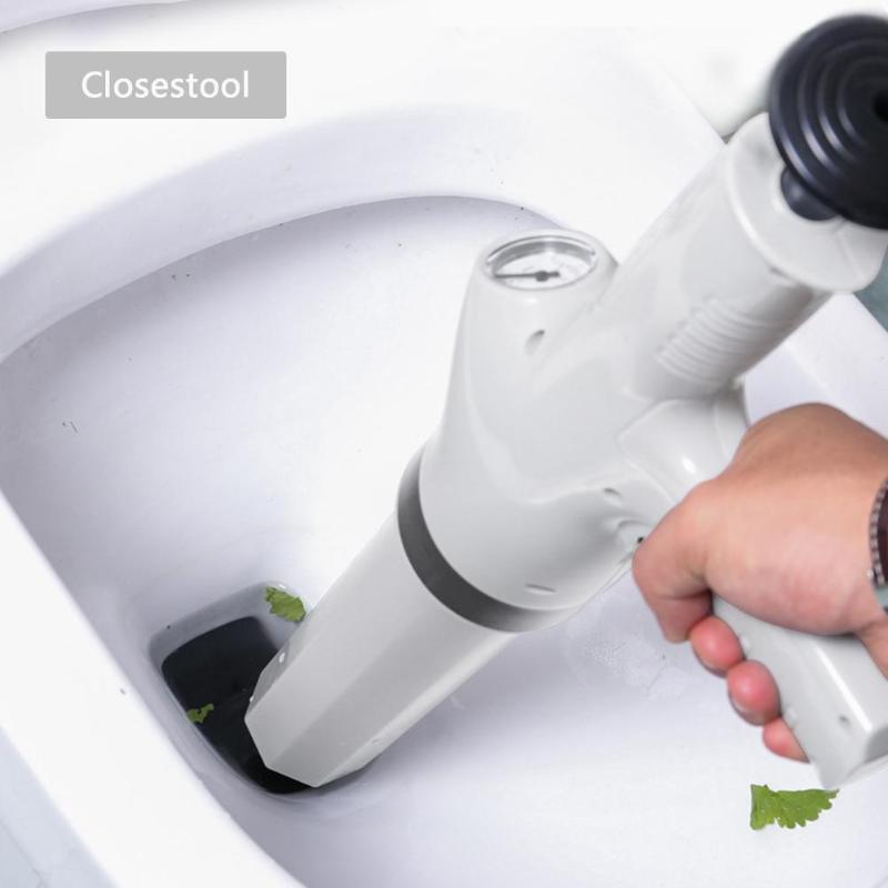 High Pressure Air Drain Blaster Gun Drain Clog Dredge Tools Powerful Toilet Plunger Auger Cleaner For Bathroom Kitchen Sink