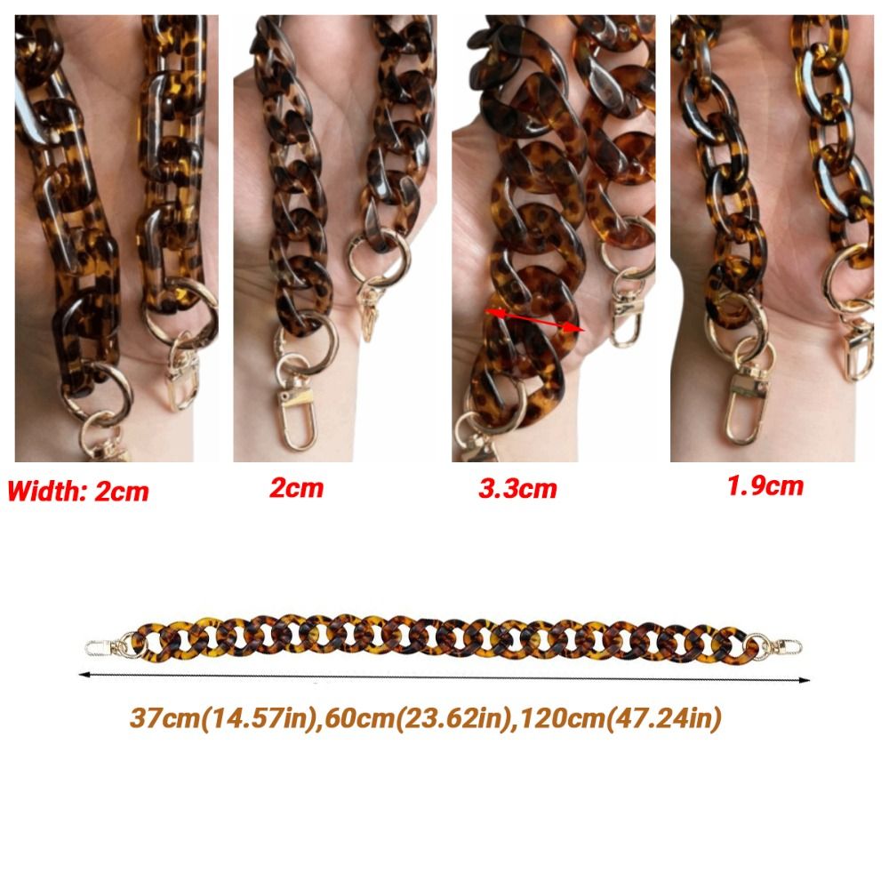 Boêmio leopardo mensageiro saco corrente 37/60/120cm diy charme saco acessórios artesanal alça de ombro saco pingente corrente chaveiro