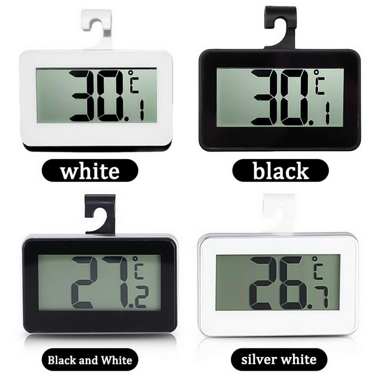 1pc Waterproof Large Screen Digital Refrigerator Thermometer Fridge Freezer High Precision Electronic Thermometer Alarm