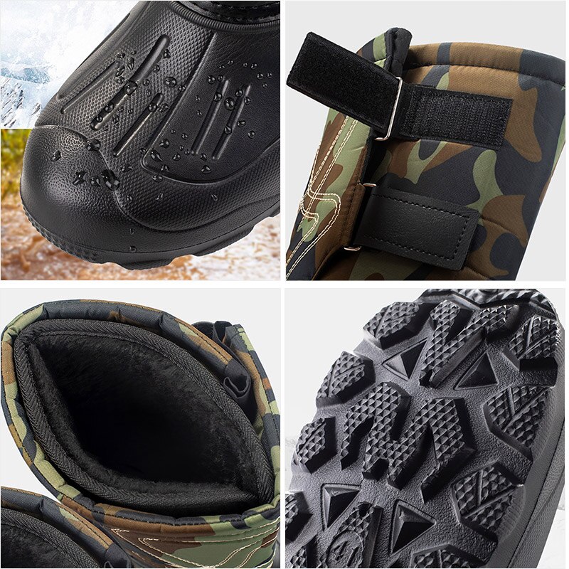 Winter Mannen Snowboots Camouflage Platform Laarzen Mannen Regen Schoenen Super Warm Antislip Waterdicht Heren Winter Laarzen Voor-40 Graden