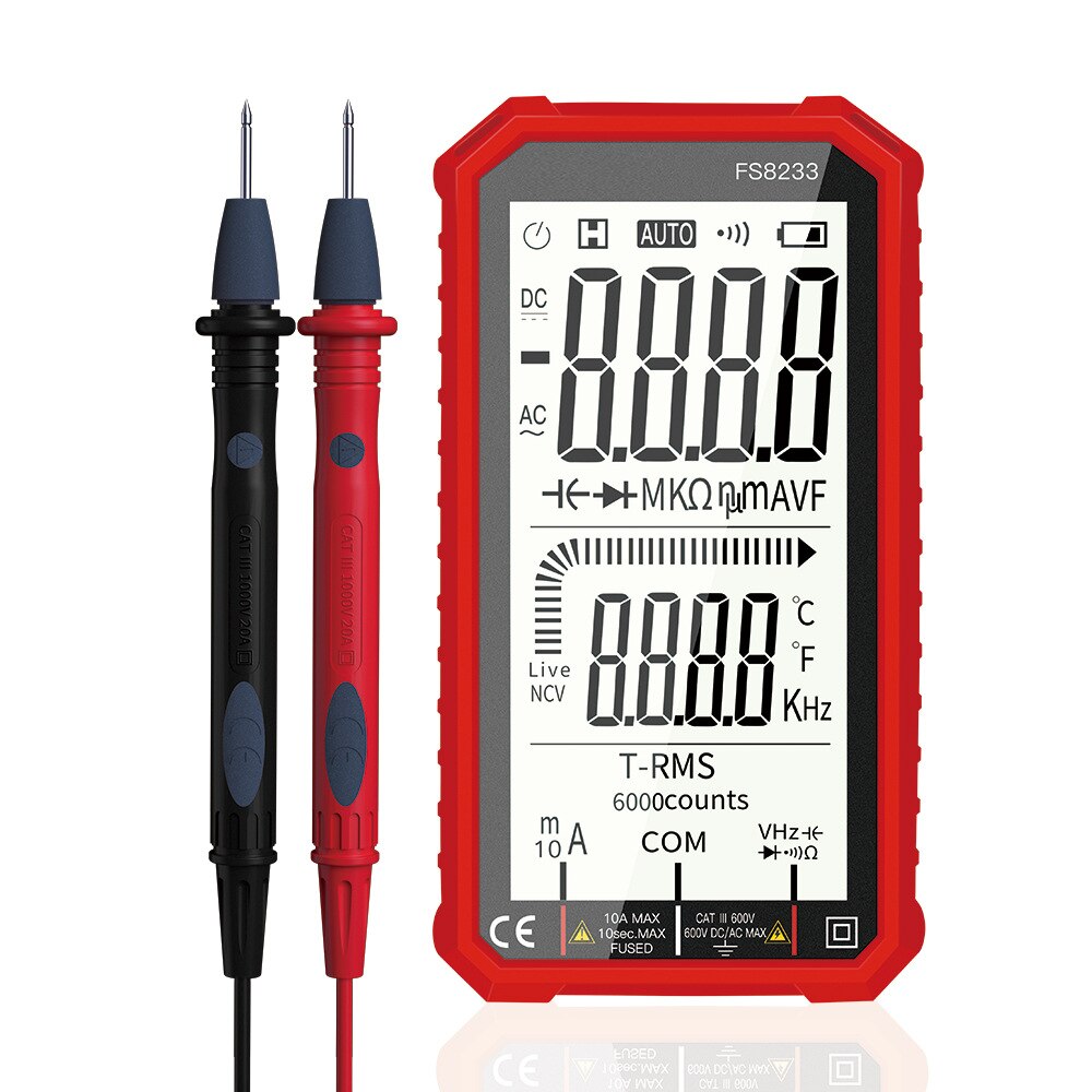 Portable Large Screen Universal Meter Digital Display Voltmeter and Ammeter Full Screen Automatic Digital Multimeter