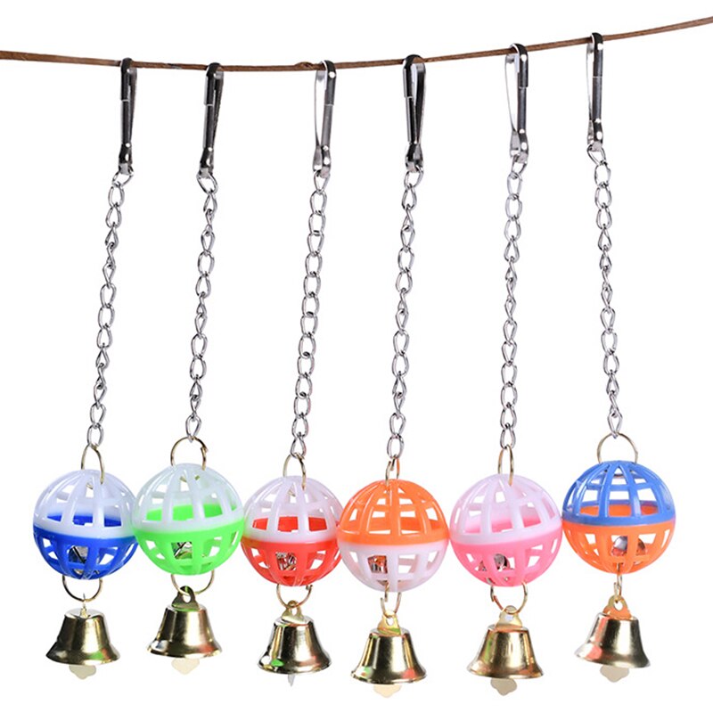 Leuke Papegaai Speelgoed Huisdier Vogel Parkiet Klim Bite Chew Met Opknoping Swing Bell Bal Vogel Speelgoed Dierbenodigdheden Voor Parkiet cockati: Random 1PCS