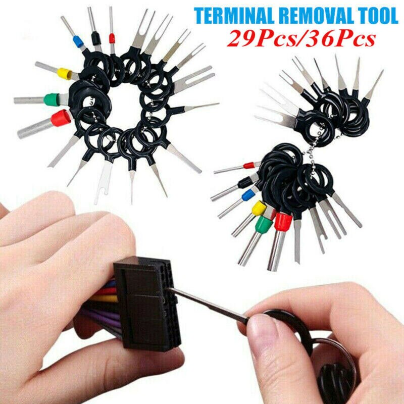 36 Car Wire Terminal Removal Electrical Wiring Crimp Wire Plug Connector Extractor Release Pin Automobiles Terminal Repair Tools