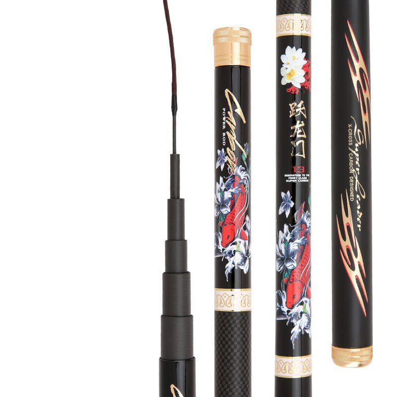 Fishing 19 Tune 6H Fishing Rod Short Section Creek Flow Rod Hard Adjust Hand Pole Short Section Fishing Gear Winter Fishing