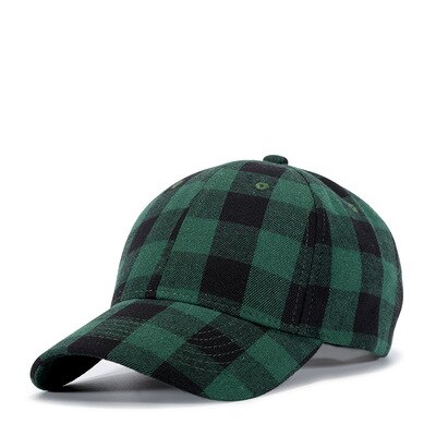 Red Plaid Men's Baseball Cap Snapback Bones Cap male Gorras Hombre Cotton Dad Hat Casquette Casual Women's baseball Cap: A13