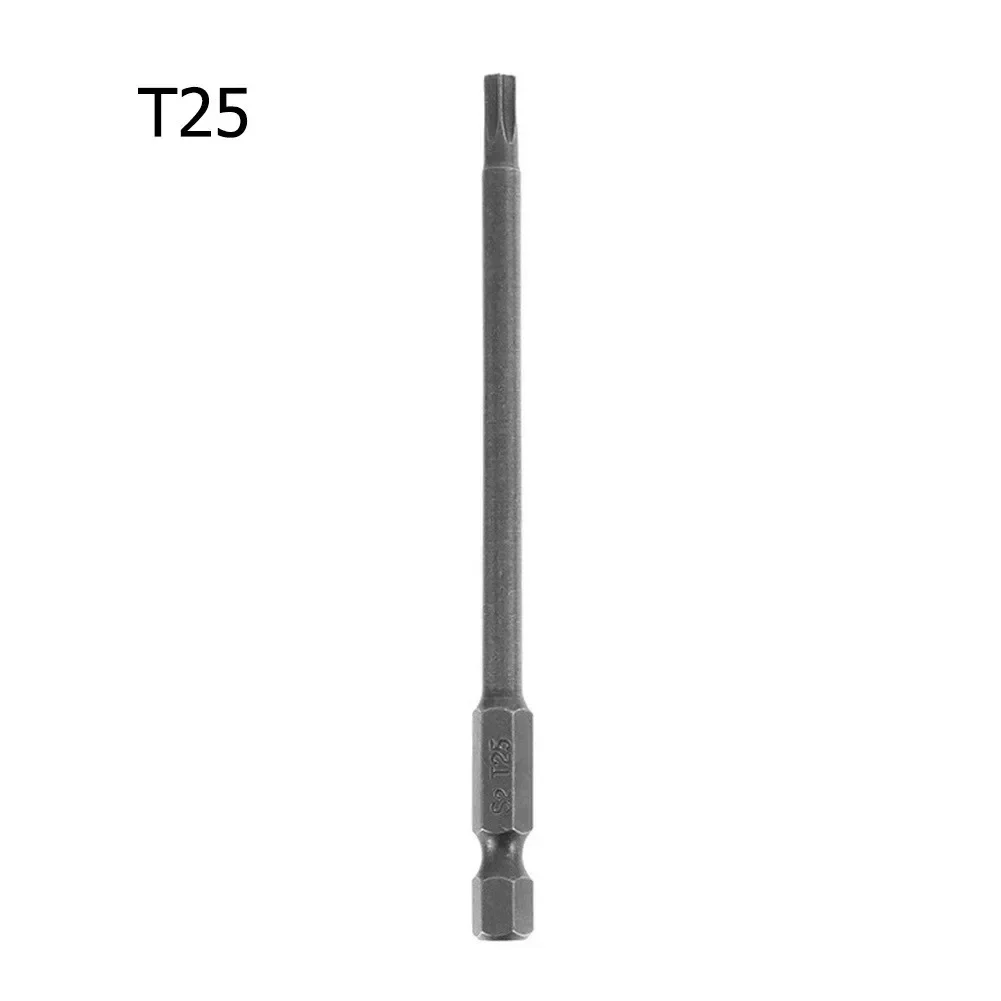 1pc magnethode torx-skrutrekkerbits 100mm lange skrutrekkerbits håndverktøy skrutrekker i legert stål  t8/10/15/20/25/27/30/40: Gul