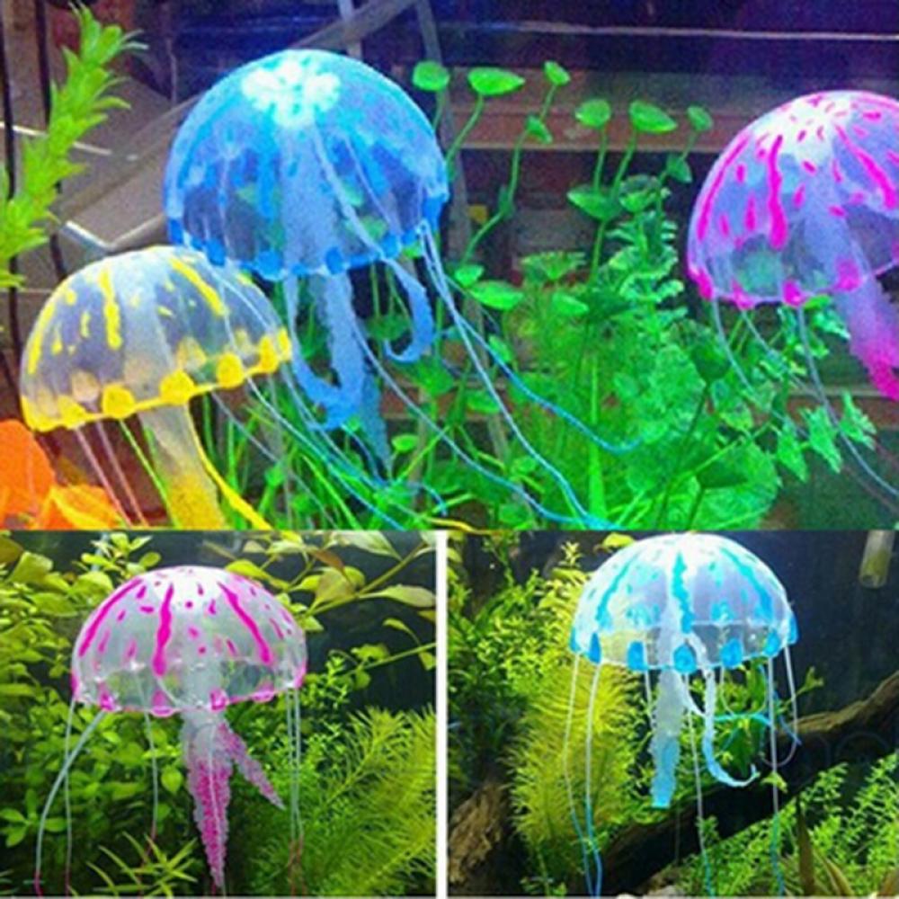 Artificial Simulation Jellyfish Aquarium Underwater Glowing Effect Fish Tank Ornament Aquarium Accessoires Home Living Decration
