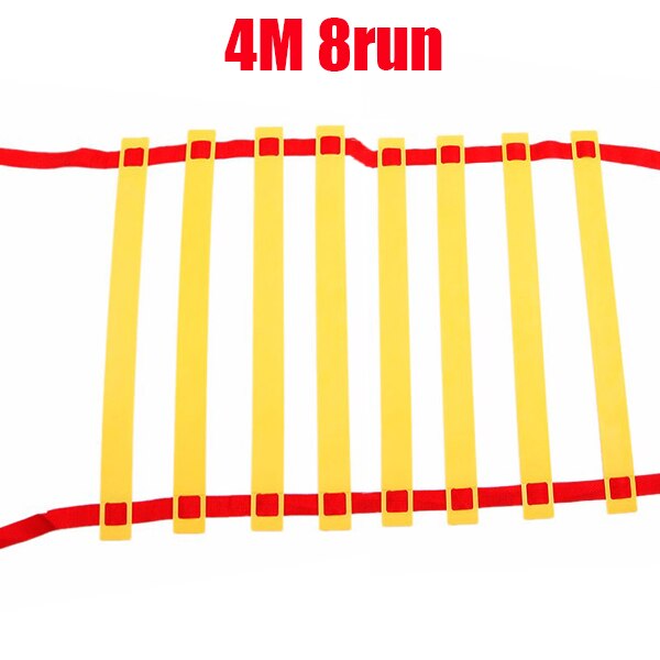 Agility ladder for football and football speed training with carrying bag, fitness equipment, ladder rungs, nylon straps: 4m 8 run