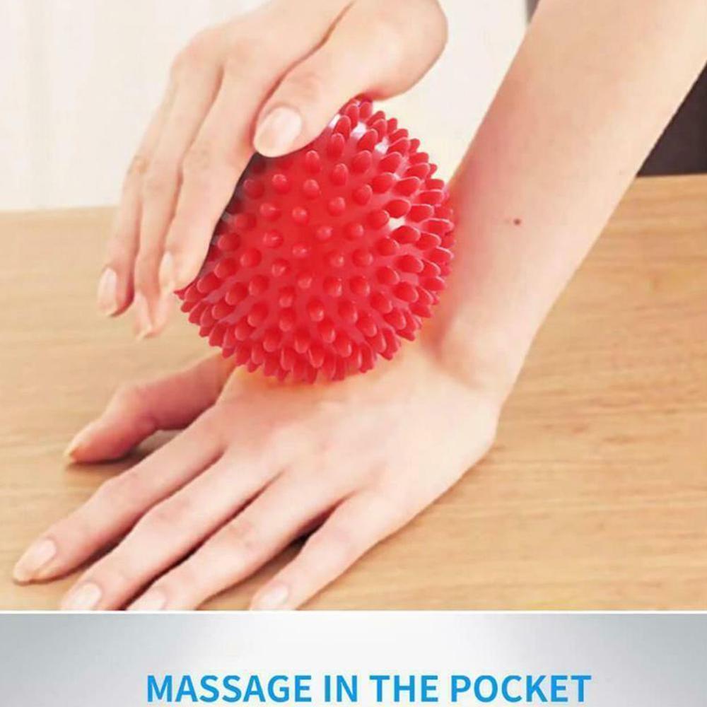 Gelb Fitness Faszie Ball Massage Ball muskel entspannung Massage Ball Ball igel Griff Fitness wirbelsäule akupressur Ball ba F8K1