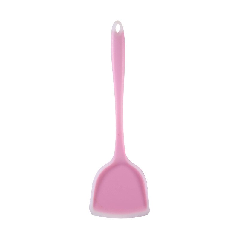 Non Stick Cooking Utensils Cooking Accessories Silicone Rubber Spatula: Pink