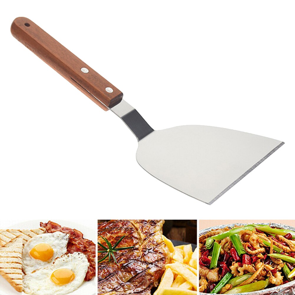 Stor grillspade hamburger turner burger flipper bbq rustfritt stål matlaging biff turner kjøkkenutstyr