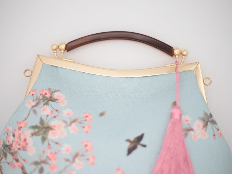 Yiyi's Uniform bag, cheongsam bag, antique bag, single shoulder bag, , dinner bag, Handmade Bag, women's bag, gold bag,: Camellia As Usual