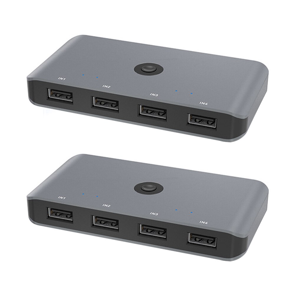 USB KVM Switch USB Switch Splitter Sharing Monitor Keyboard Mouse for PC Mouse Printer 4 Sharing 4 Devices HUB Converte