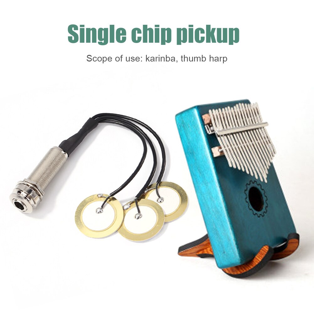 Draagbare 6.35Mm Kalimba Piezo Pickup Duim Vinger Piano Mbira Pick-Up Muziekinstrument Accessoires