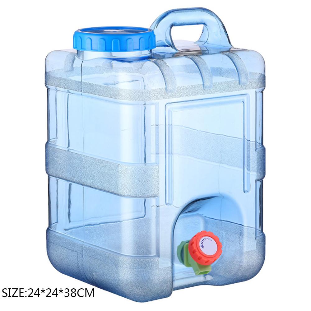 Bærbar vandtankcontainer 7.5/10/12/15l bilkørsel pc tykvandsspandcontainer med vandhane til campingvandring: 15l