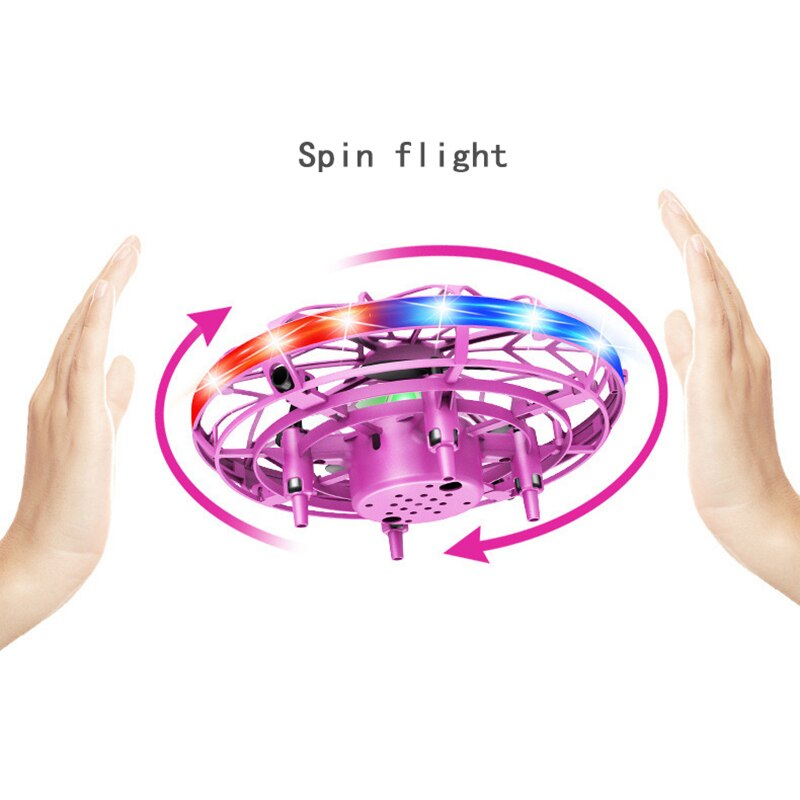 UFO bambini telecomando giocattoli elettrici per ragazzi gesto rilevamento aeroplano Fidget giocattolo antistress adulti RC Quadcopter bambini