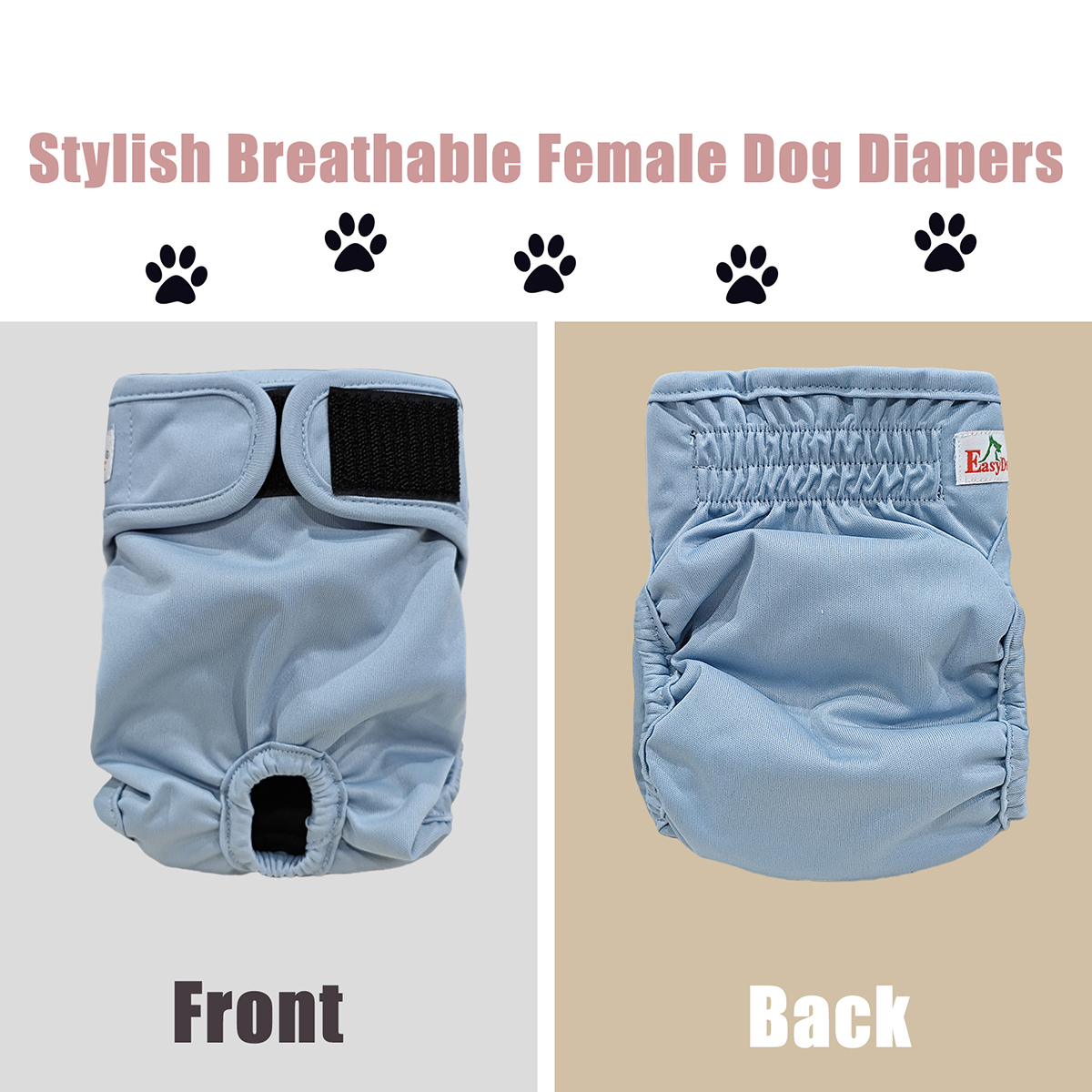1pc pet feminino cão fralda lavável reutilizável shorts sanitários calcinha bonito cão roupa interior fraldas para cães de raça pequena xixi pant: L / Vermelho
