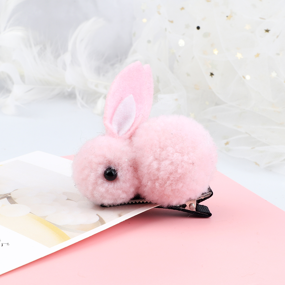 Bandes de cheveux en peluche lapin doux, accessoires, attache élastique, attache pour cheveux, Clip pour cheveux, pour femmes et filles: Gris foncé