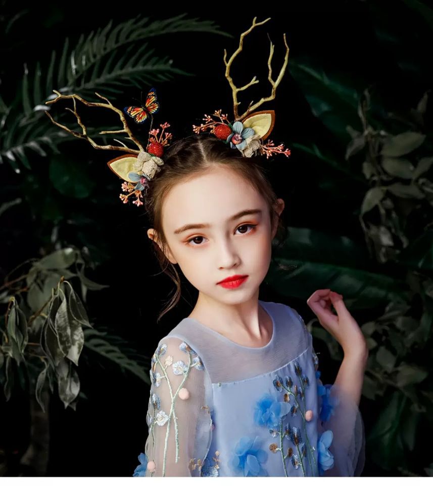 Led rendier gewei hoofdband herten oor bloem kroon haarspeld feest haarband bruiloft verjaardag lichtgevende festival kostuums