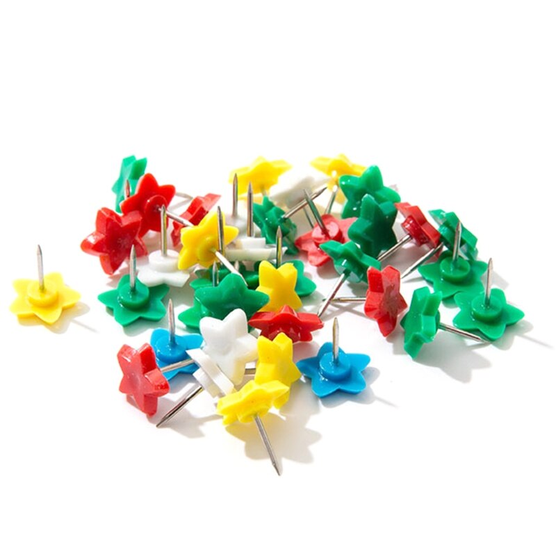 100 Pcs Colorful Plastic Thumb Tacks Set Ideal for Displaying Photos Posters