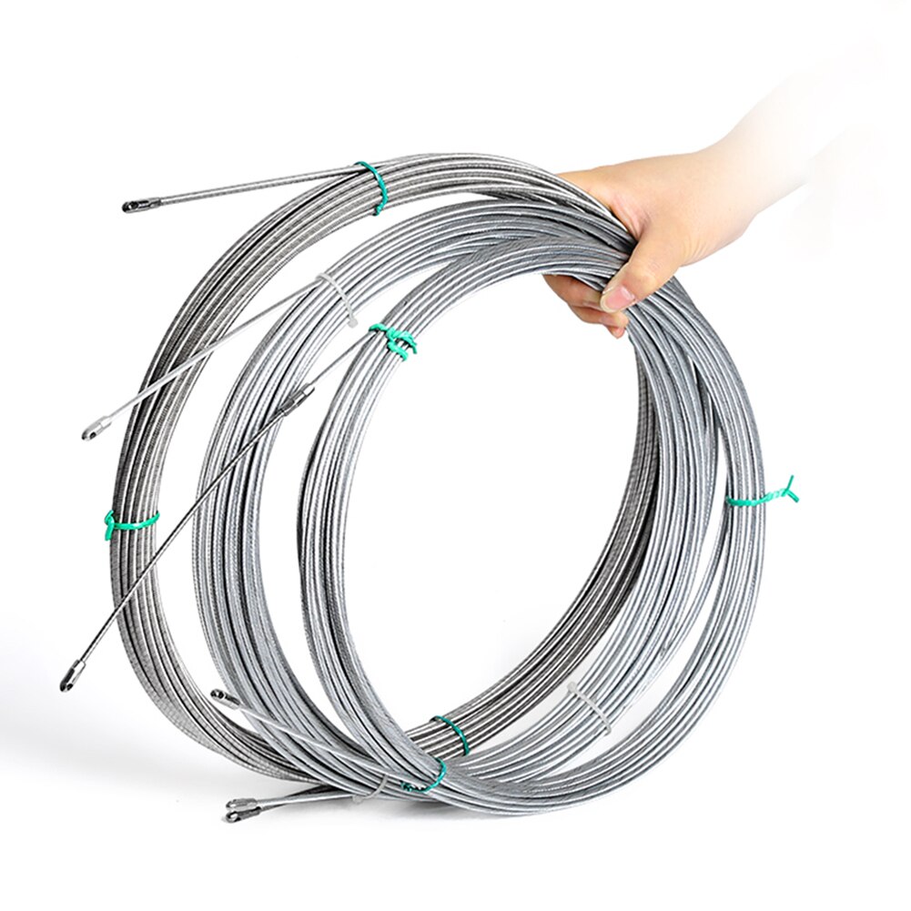 Fish Tape Cable Push Puller Tools Electricity Accessories Wheel Cable Pushing Household for Wiring Installation