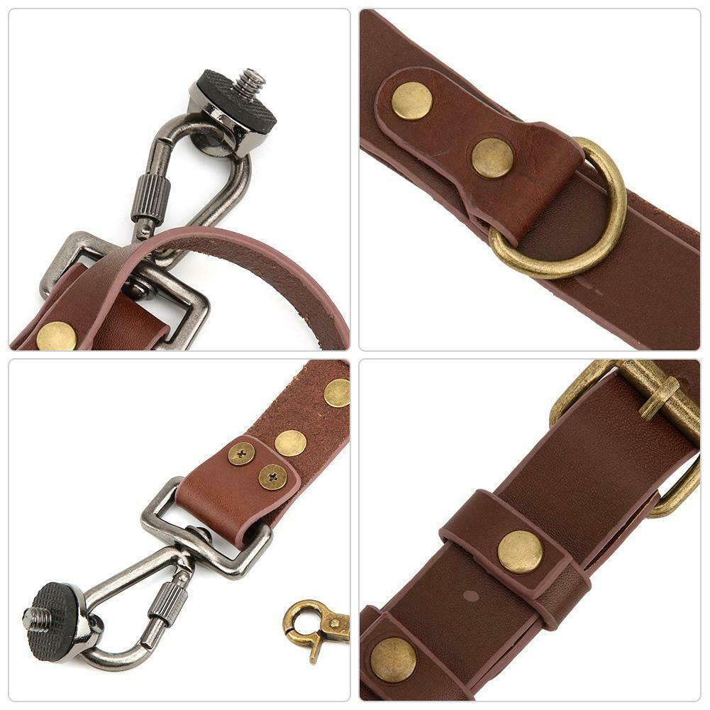 Kamera Gurt Leder Doppel Schulter Gurt DSLR Gurt Kamera nutzbar machen Für Kanon Nikon Pentax Sony Fuji Samsung Schwarz Braun