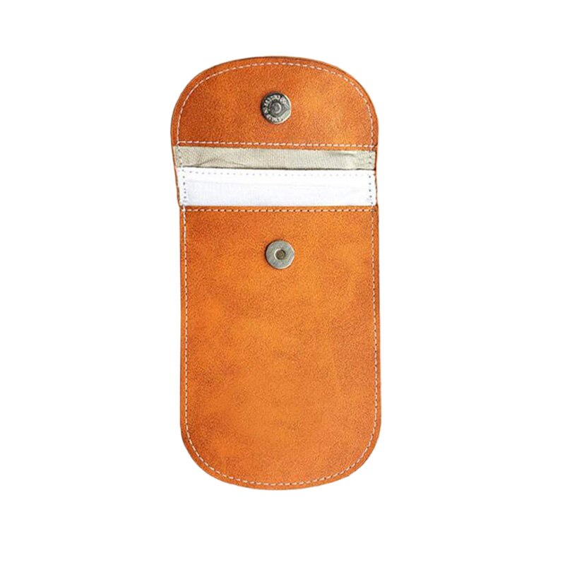 Faraday Bag Keyless Car Key Signal Blocker Pouch Leather Car Key Signal Blocker Case, Signal Blocking Guard Pouch Bag,Antitheft