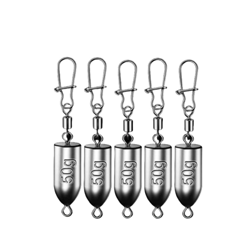 5 peças 10g/15g/20g/25g/30g/40g/50g/60g chumbada de chumbo fundo côncavo roadrunner tapering chumbadas conector de pesca equipamento