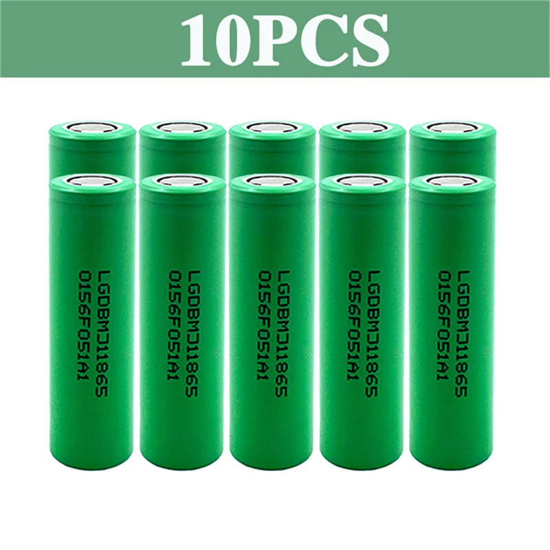 18650 lithium battery 3500mAh 3.7v 25A INR18650 MJ1 high power power tool battery 18650 rechargeable battery+Charger: Light Grey