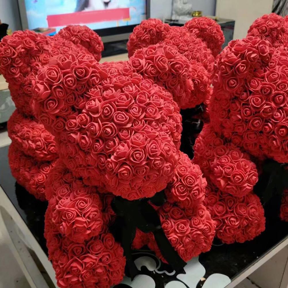 Foam Roses 500pcs Artificial Foam Flower Heads DIY 20cm Teddy Bear Mold PE Rose Bear Accessories Decor Valentine's