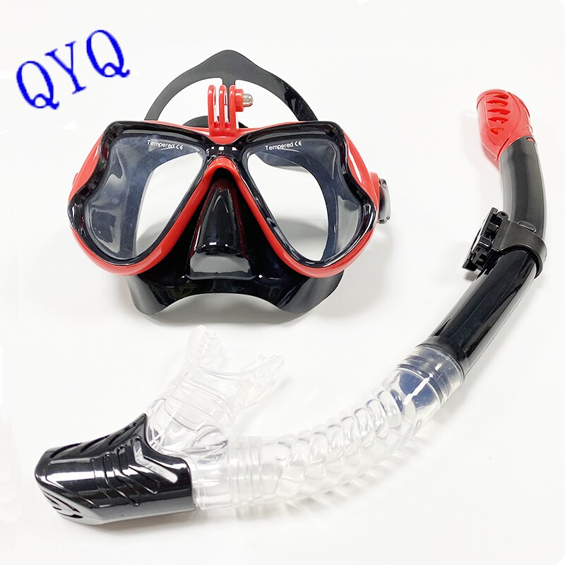 Drijvende Duiken Lung Duiken Pakket Masker Siliconen Rok Drie-Lens Volwassen Panoramisch Vol Droge Duikbril Drijvende Duiken Lung di