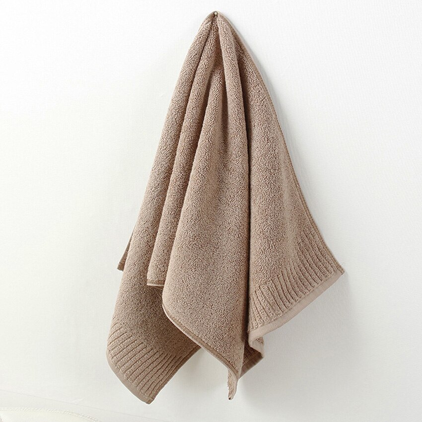 Dikke Grote Badhanddoek Katoenen Douche Gezicht Handdoeken Set Solid Home Badkamer Hotel Volwassenen Kids Toalha De Banho Serviette De bain: Khaki / 1pcs 34x75cm