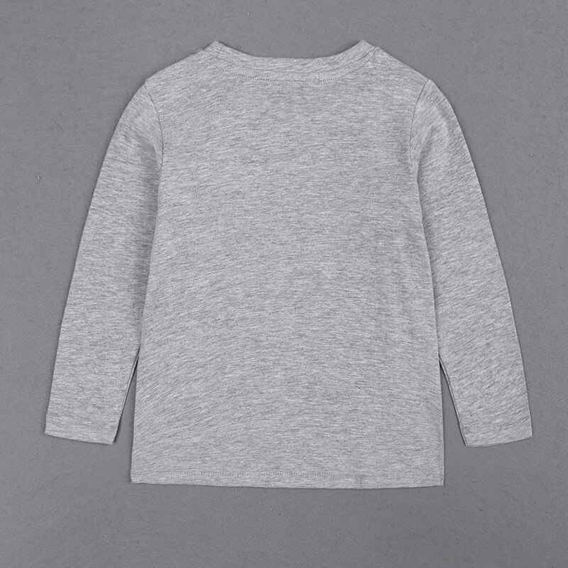 Del bambino dei ragazzi a maniche lunghe T-camicia primavera e autunno di usura dei bambini nuovi capretti dei vestiti del fumetto del cotone dei ragazzi cime