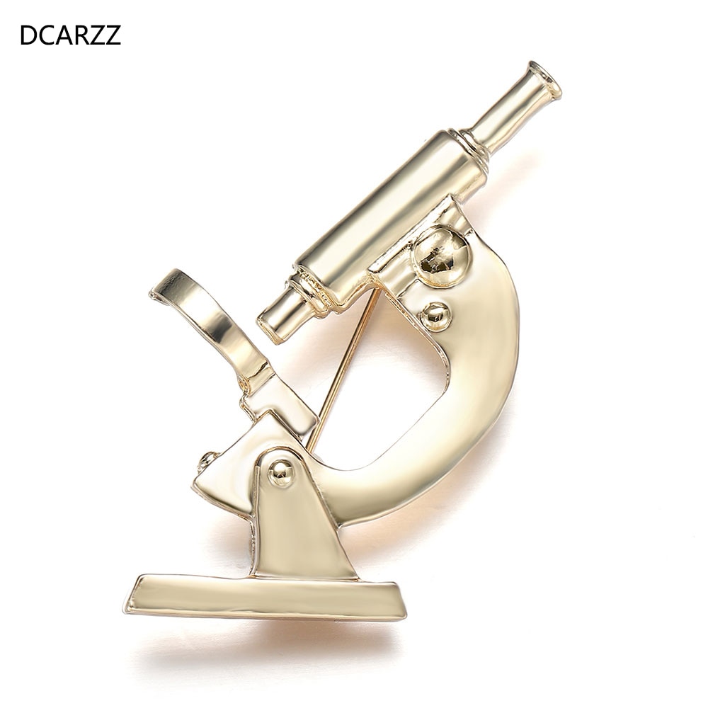 DCARZZ Gold Mikroskop Pins Broschen Doktor Nurse Medical Pins Metall Trendy Schmuck Partei Nach Romatic Brosche für Frauen