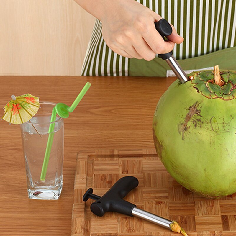 Kokosnoot Opener Fruit Boor Gat Rvs Blikopener Keukengerei Klein Gereedschap Koken Gereedschap Thuis Gadgets