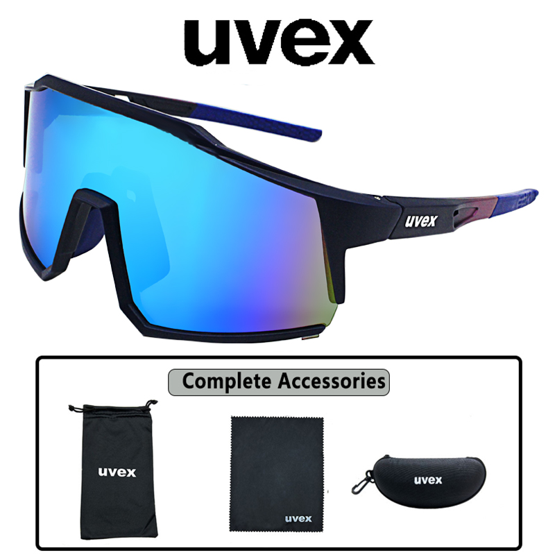 UVEX Fahrradbrille für Herren und Damen, Jugend, rosa, Sport-Sonnenbrille, UV-Schutzbrille für Baseball, Reiten, Laufen, Fahren: Blau