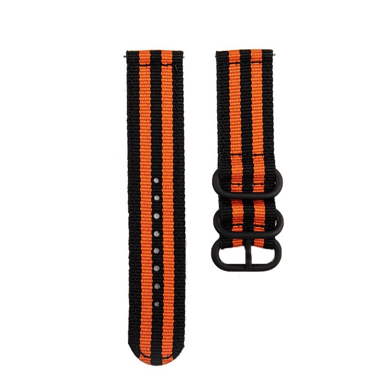 18mm 20mm Quick Release Nylon Armband für Nokia Withings Stahl HR 36mm 40mm smartwatch Uhr Band sport Handgelenk Gurt: black orange / 18mm for 36