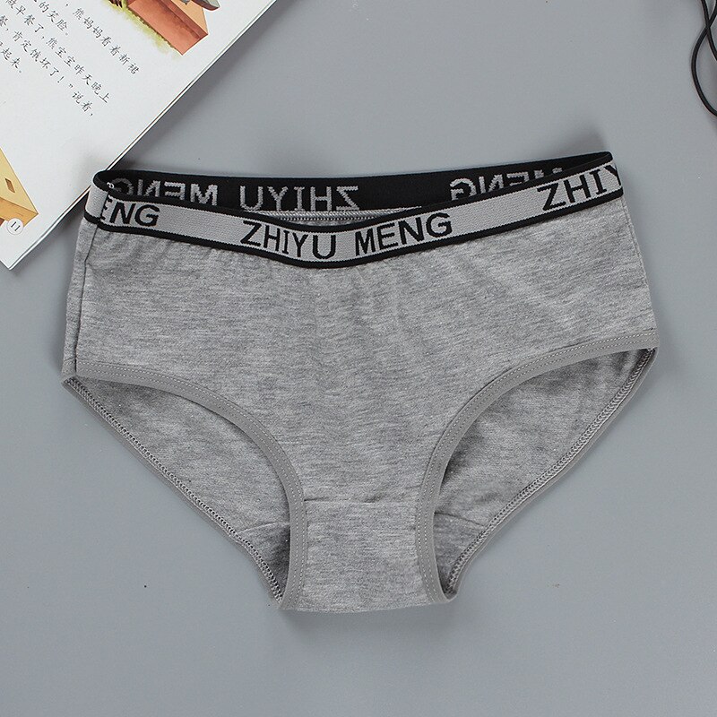 Flickor i bomull barn trosor andas tonårskalsonger boxershorts för barn underkläder 8-14 år: Tnn 0256 grå