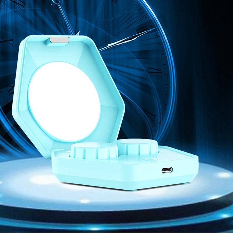Mini limpiador ultrasónico automático, Limpiador de lentes, caja de lentes de contacto, máquina de limpieza