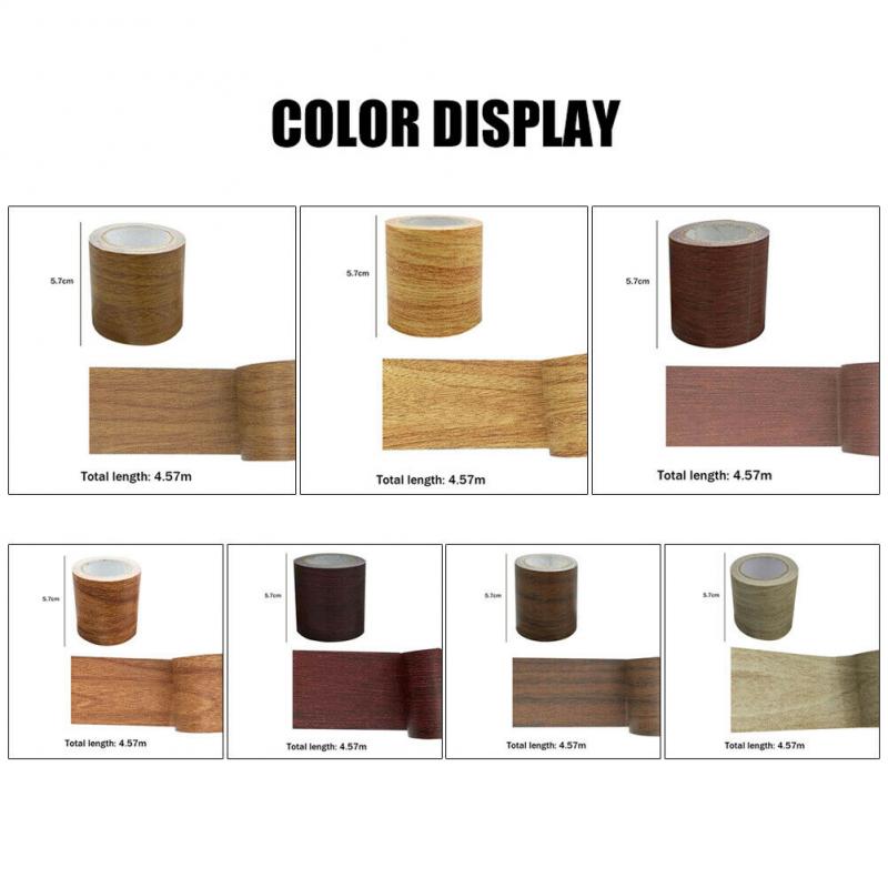 Realistische Woodgrain Reparatie Hardware Adhensive Duct Tape Voor Meubels Muurstickers Badkamer Decor 7 Kleuren Meubels Lijm