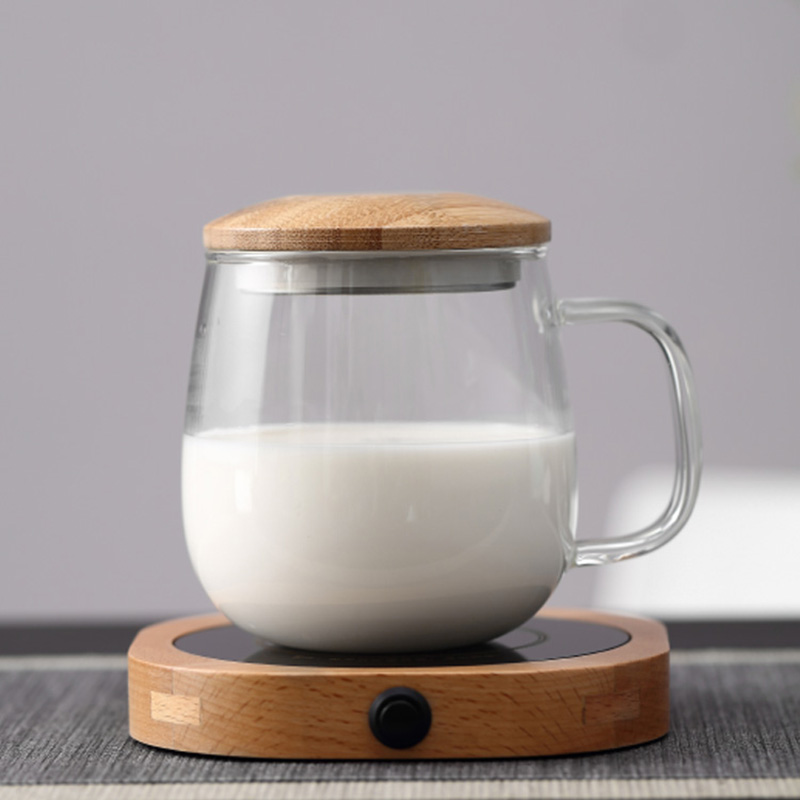 220V Electric Ceramic Stove Solid Wood Heating Stove Warmer Teacup Teapot Base Thermostatic Treasure Mat Teaware Accessories