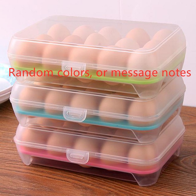3 Pcs Egg Storage Box Egg Tray containers Kitchen Refrigerator 15 Grids Eggs Plastic Dispenser Airtight Fresh Preservation: 3PCS