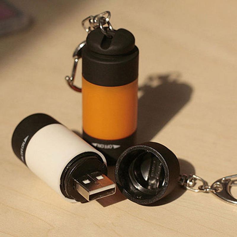 Mini Lampe Torche LED COB – Rechargeable USB, Porte-clés, Lampe De Poche Portable (M8G7)