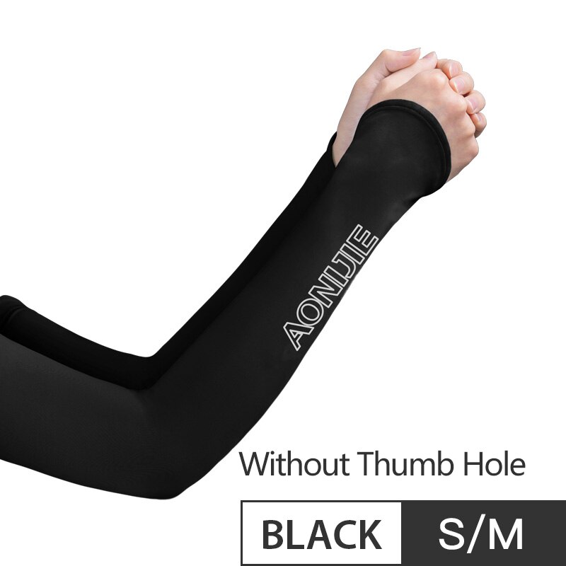 AONIJIE E4117 One Pair UV Sun Protection Cooling Arm Sleeve Cover Arm Cooler Warmer Trail Marathon Running Golf Cycling Driving: E4118 SM Black