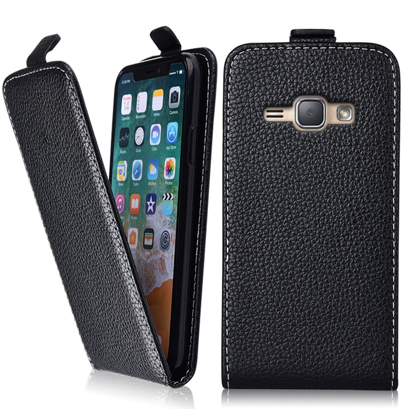 Caso de couro Da Aleta Do Vintage Para O Samsung Galaxy J1 (2016) Tampa saco do telefone Bonito Liso Fundas J120