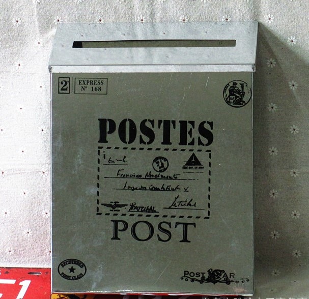 Jahrgang Luxus Eisen-Post Post Kasten Eimer Zinn Zeitung knapp Metall Wasserdicht Briefkasten AbschließBar